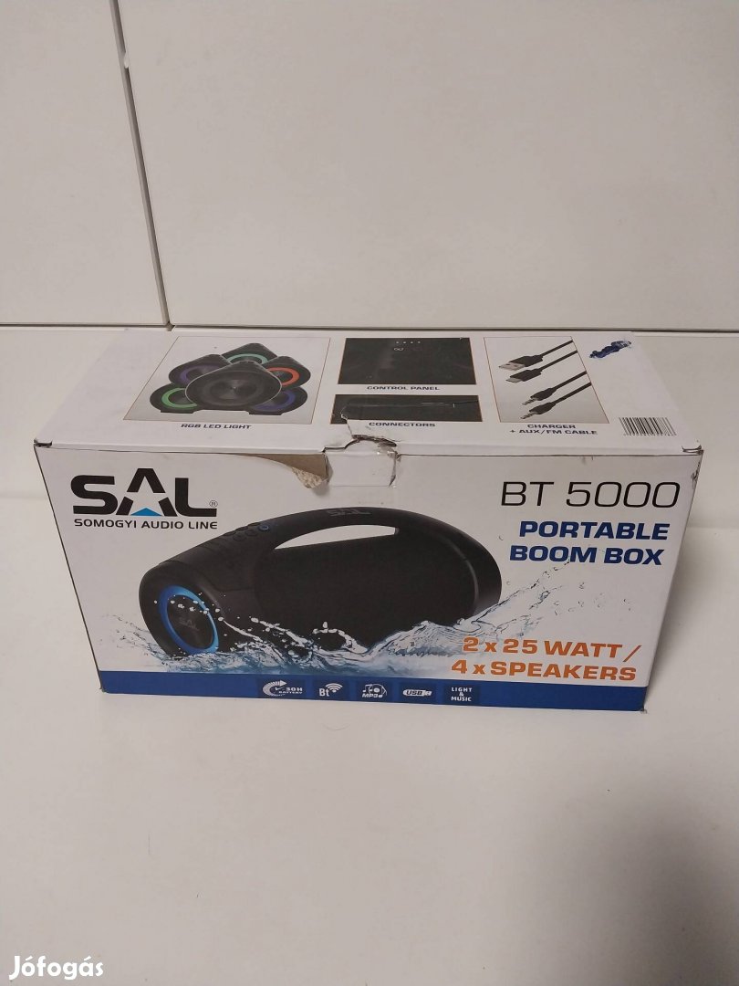 SAL BT5000 Boombox hordozható Bluetooth hangszóró 