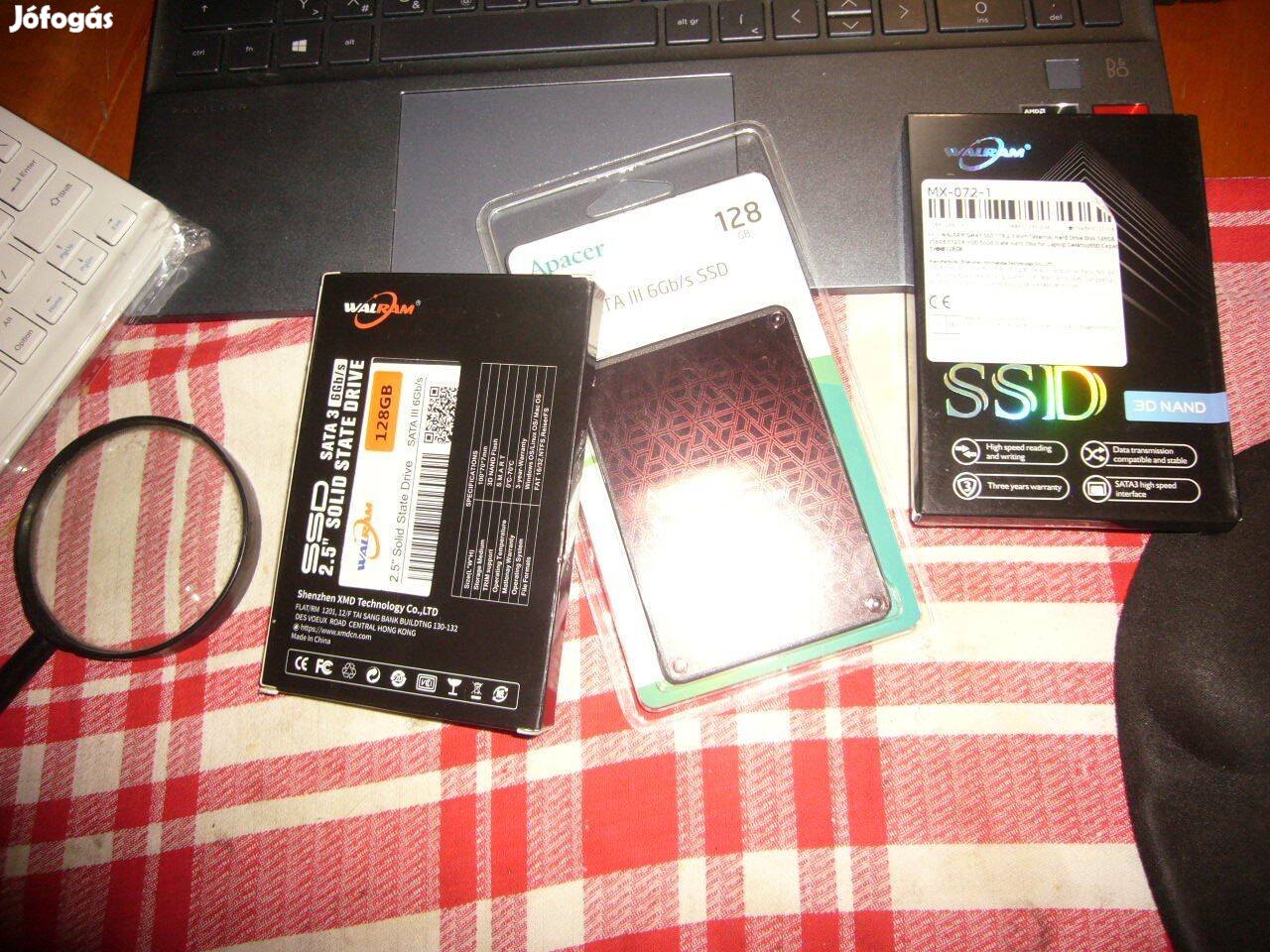 SATA SSD 128GB Írás500,Olvasás 550MB/S. 4600 FT/DB