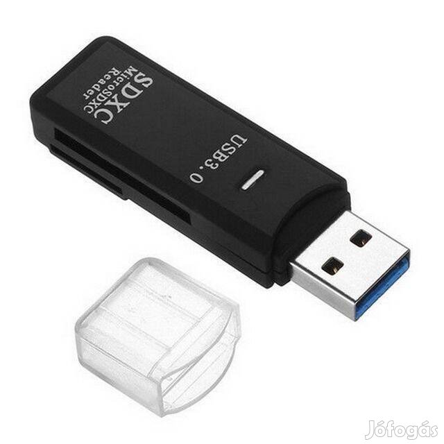 SD microsd micro Sdxc memória kártyaolvasó 2in1 Fekete USB 3.0