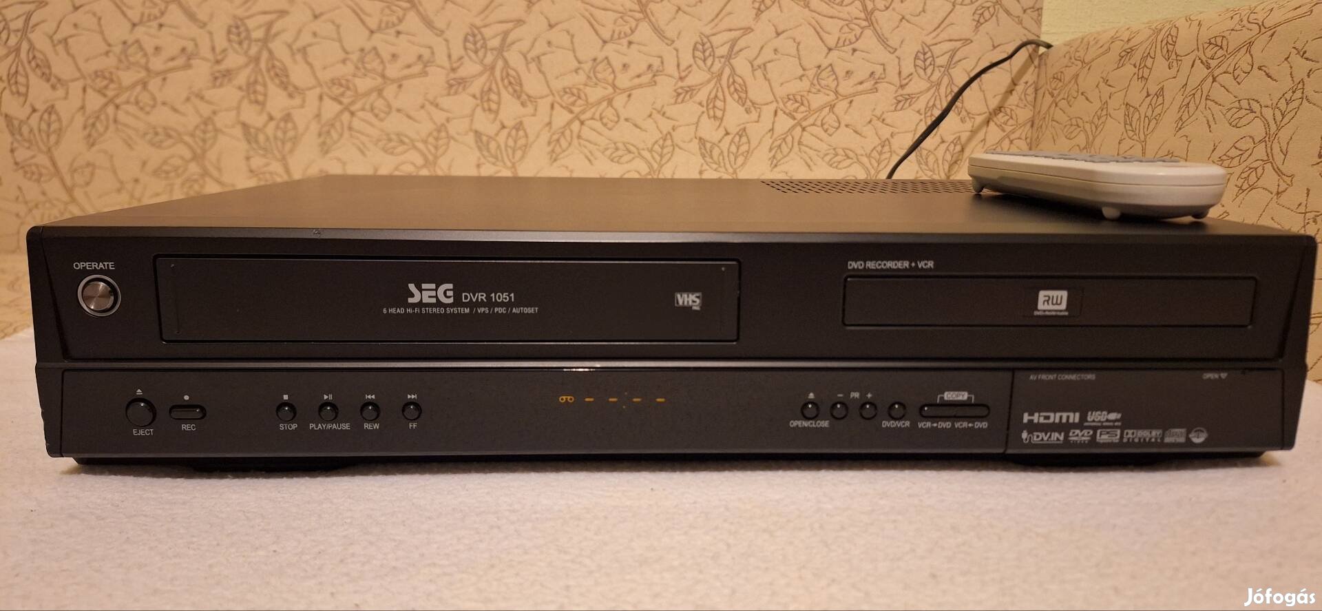 SEG DVR 1051 dvd-vhs videó recorder 