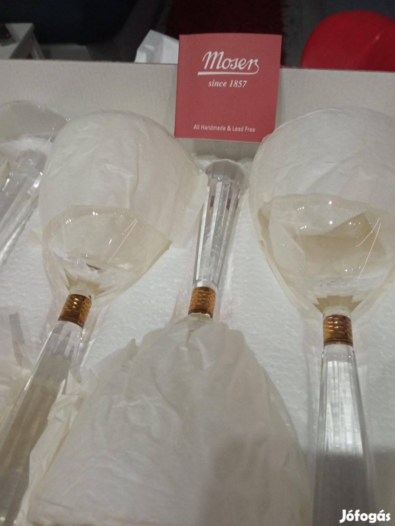 SET OF 6 Moser Crystal Casanova Wine Glasses