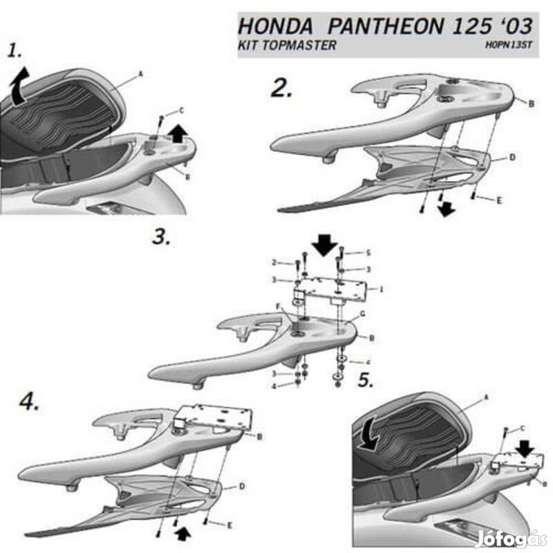 SHAD Top Master Felszerelő Készlet - Honda