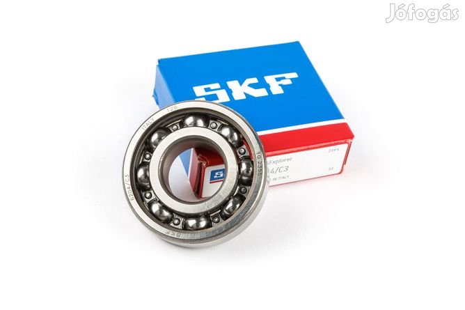 SKF 6204-C3 csapágy 20x47x14mm acél kosárral