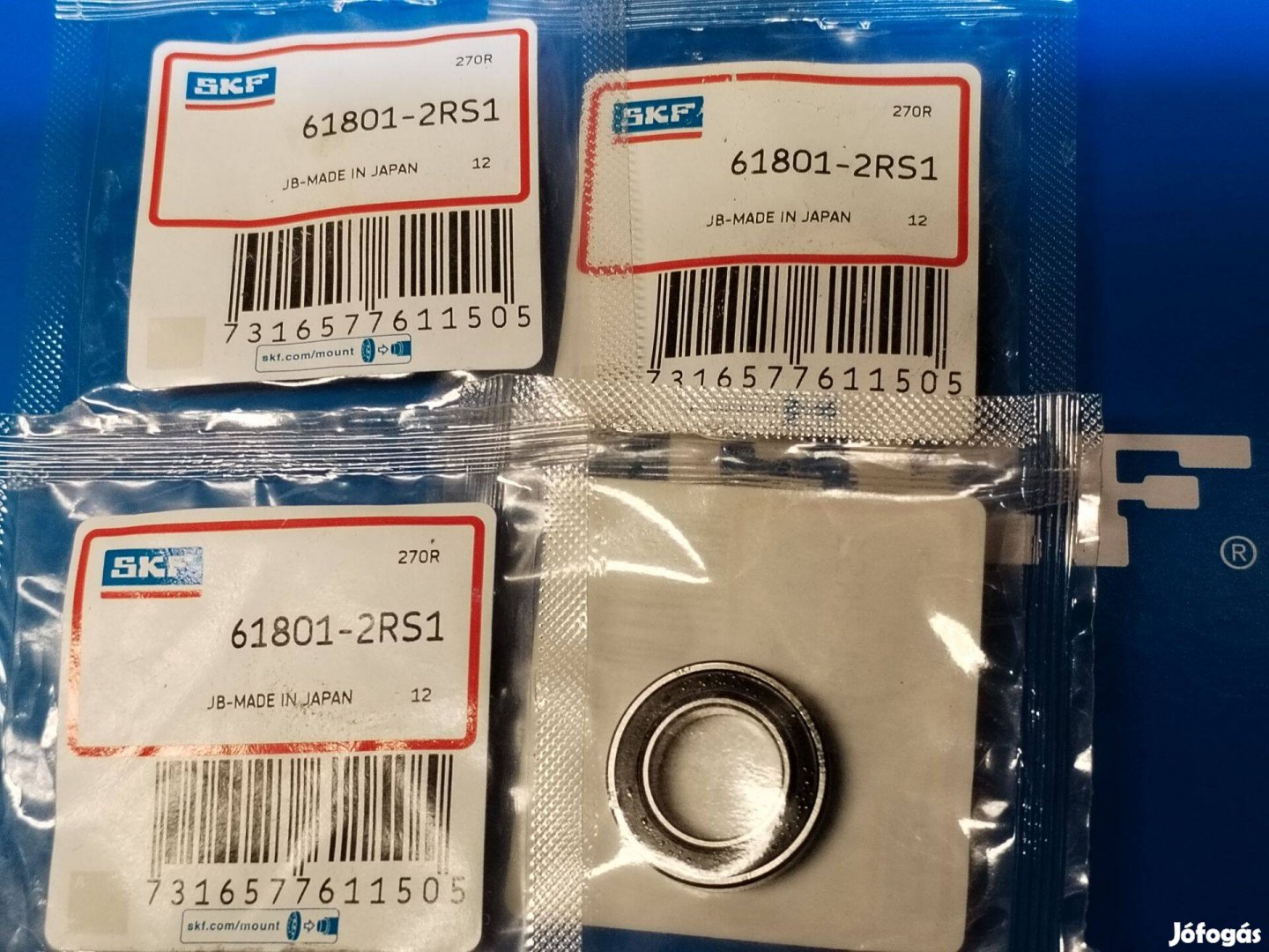 SKF csapágy 61801 2RS1 Minőségi 4 db
