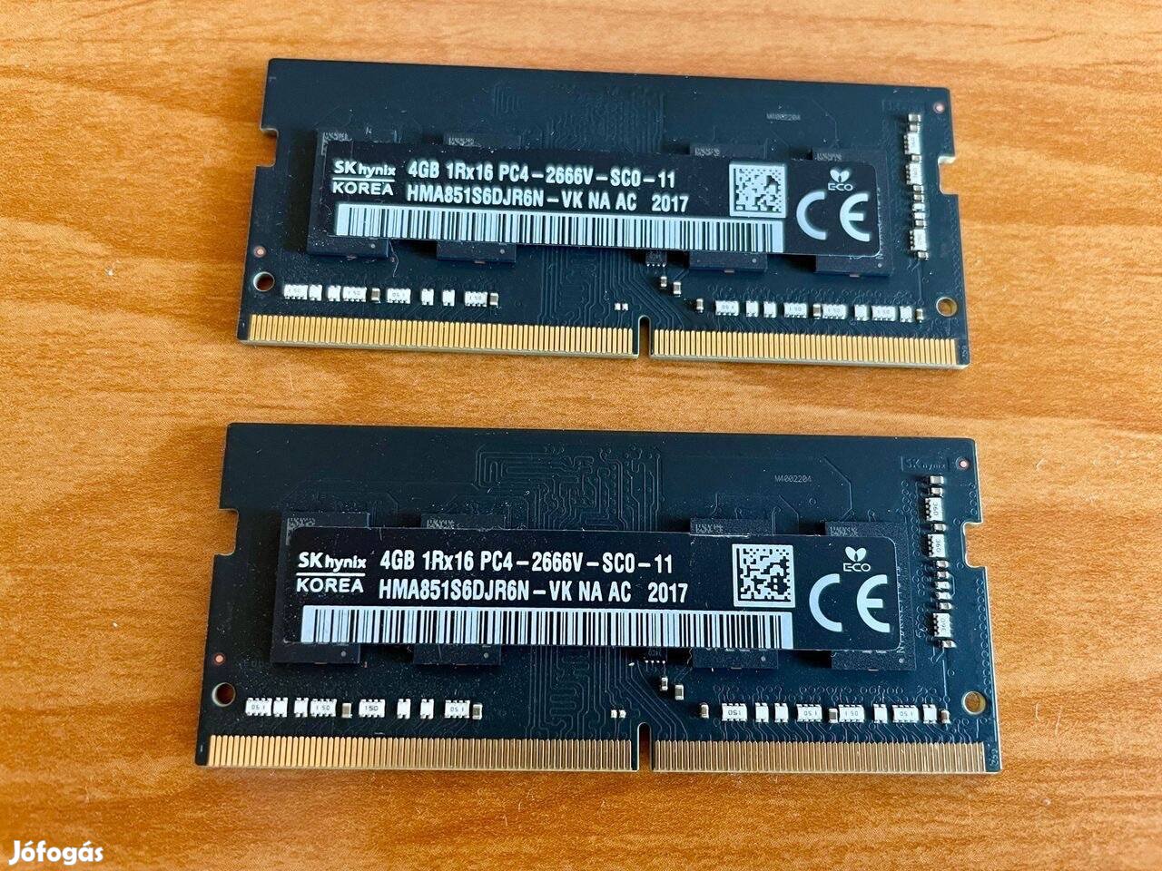 SK Hynix 8GB (2X4gb) DDR4 2666MHz (imac) HMA851S6Djrgn-VK
