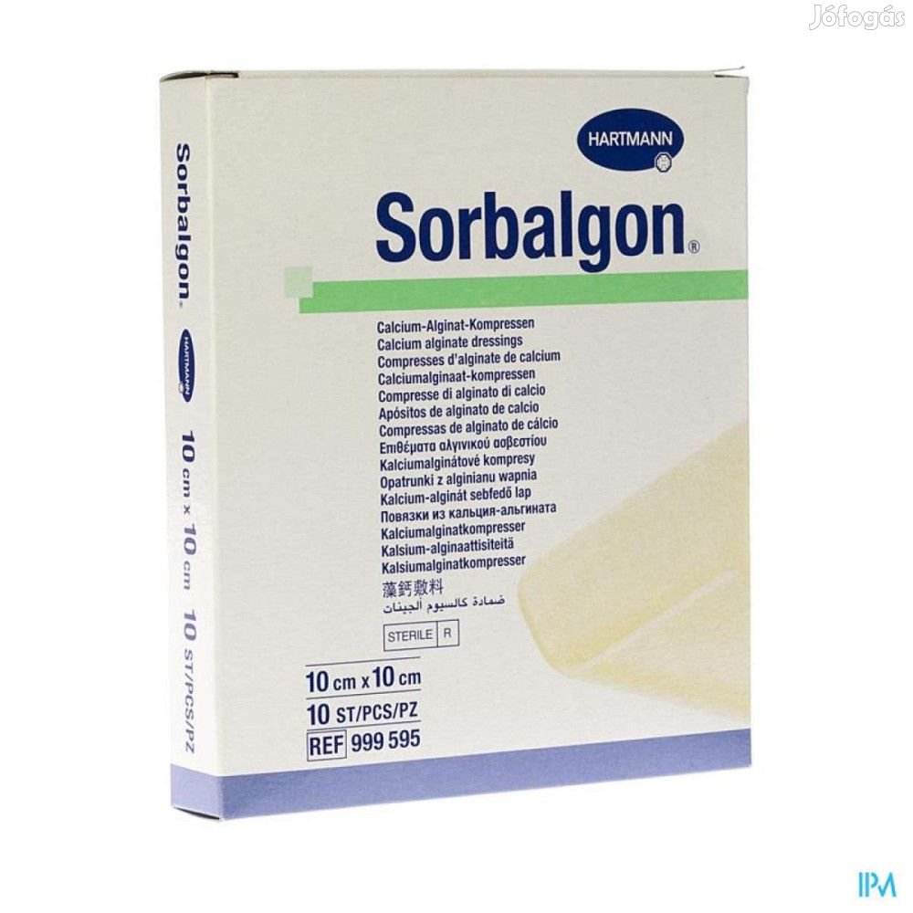 SORBALGON SEBKEZELŐ LAP 10X10 CM 10X gyti