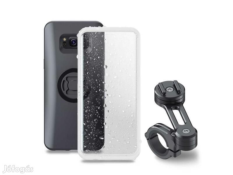 SP-CONNECT Moto Bundle kormányra rögzítve Samsung S10-hez