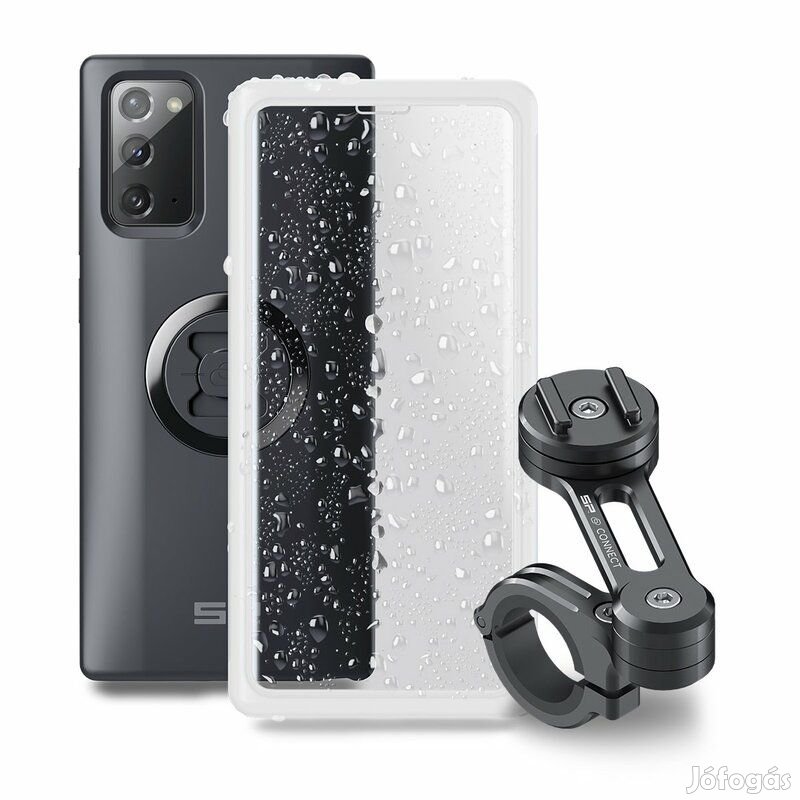 SP-CONNECT Moto Bundle rögzítve a kormányra Samsung Note 20-hoz