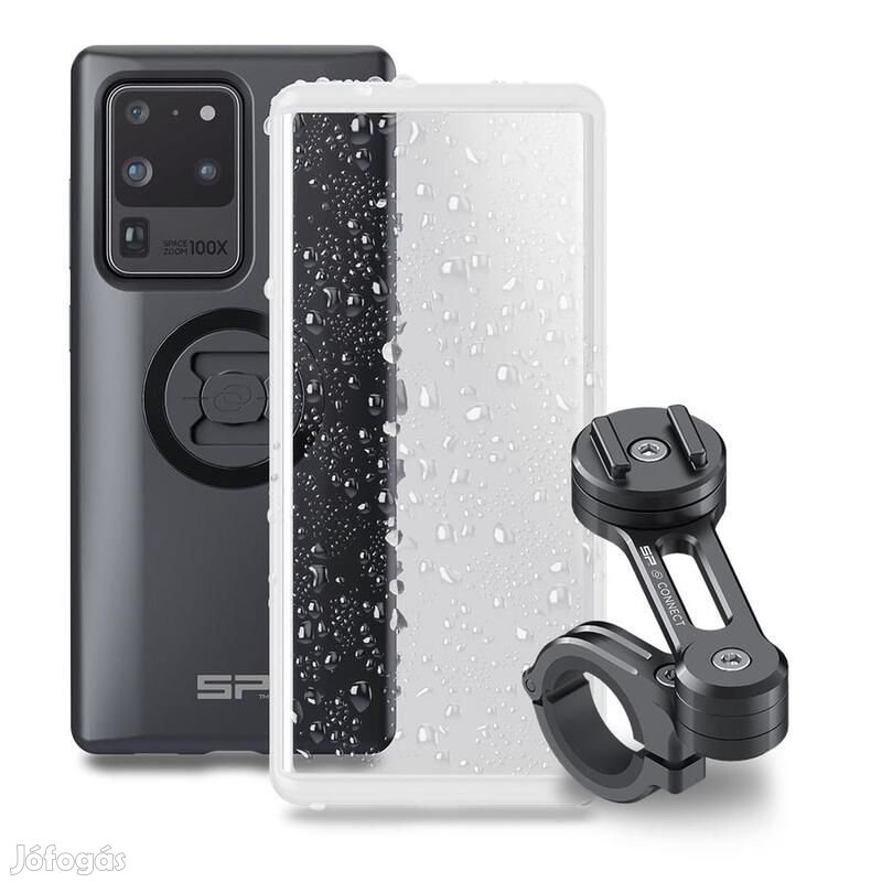 SP CONNECT Moto Bundle rögzítve a kormányra - Samsung S20 Ultra