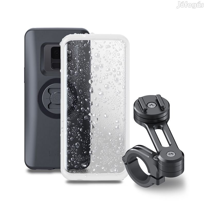 SP-CONNECT Moto csomag kormányra rögzítve Samsung S8/S9-hez
