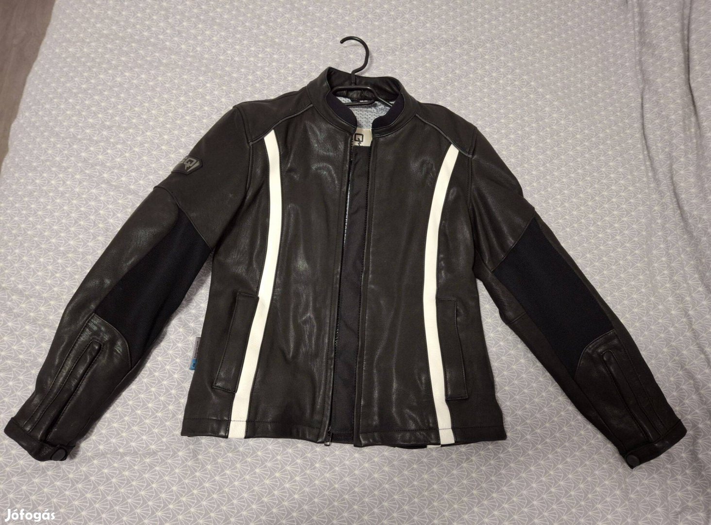 SQ motoros női-protektoros bőr kabát 40-es