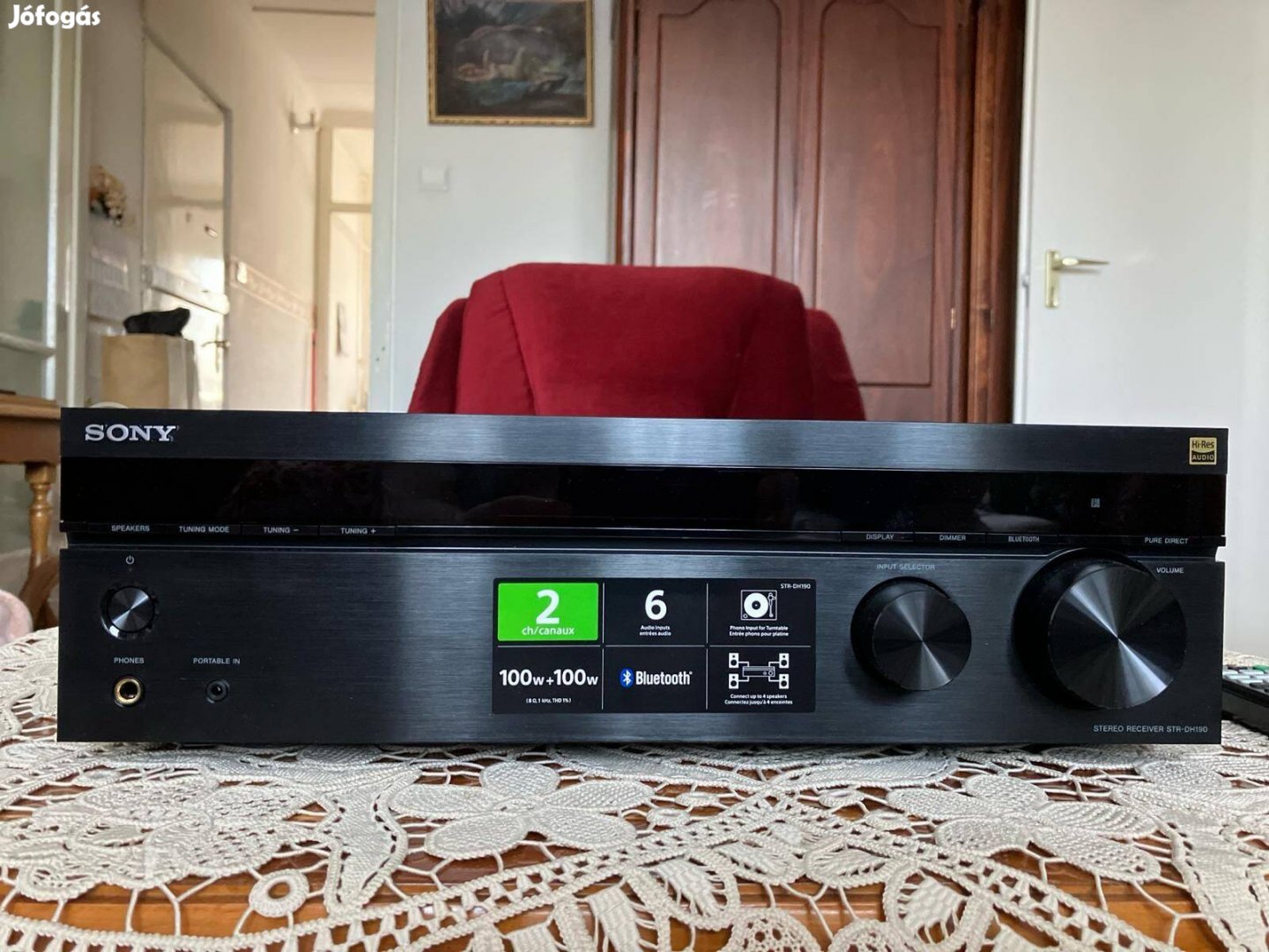 STR-DH190Sztereó vevőegység Phono-bemenettel és Bluetooth funkcióval