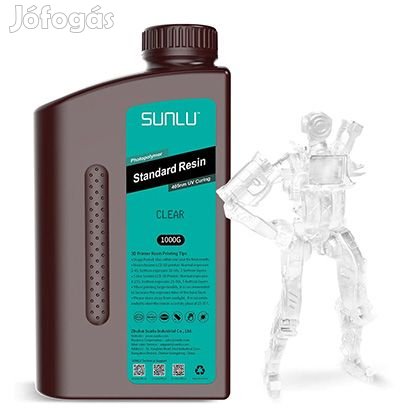 SUNLU, Clear (víztiszta) 1000G UV STANDARD 3D RESIN (4694)