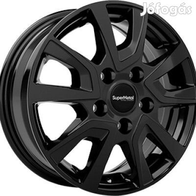 SUPER METAL VAULT Fényes fekete 6X15 5X118 ET68 CB71,1 | alufelni |
