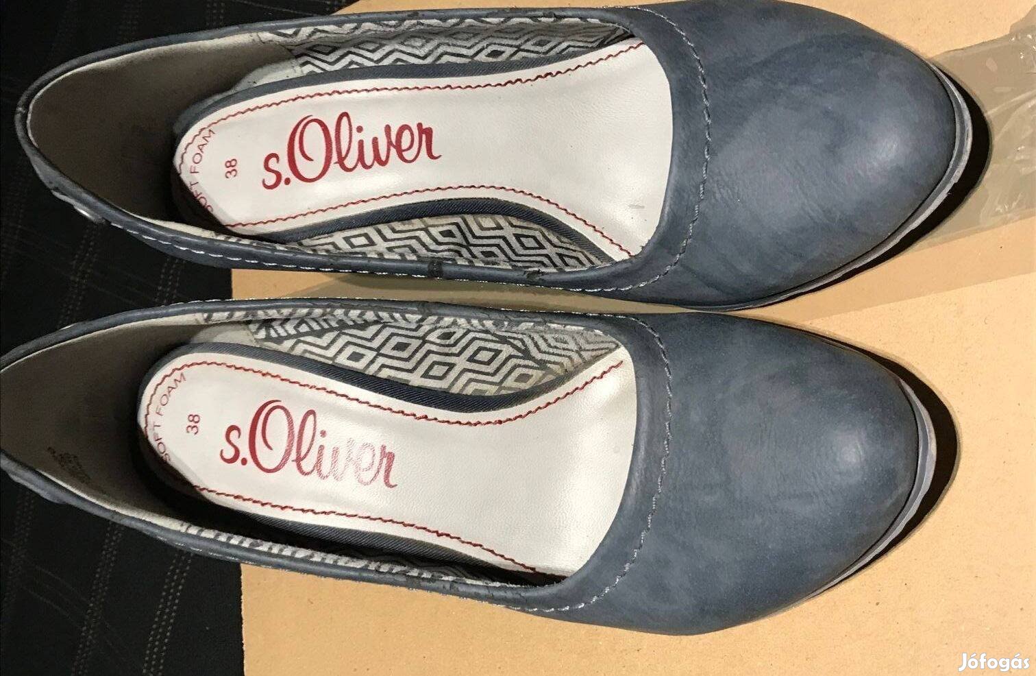 S.Oliver 38-as, kék, női cipő