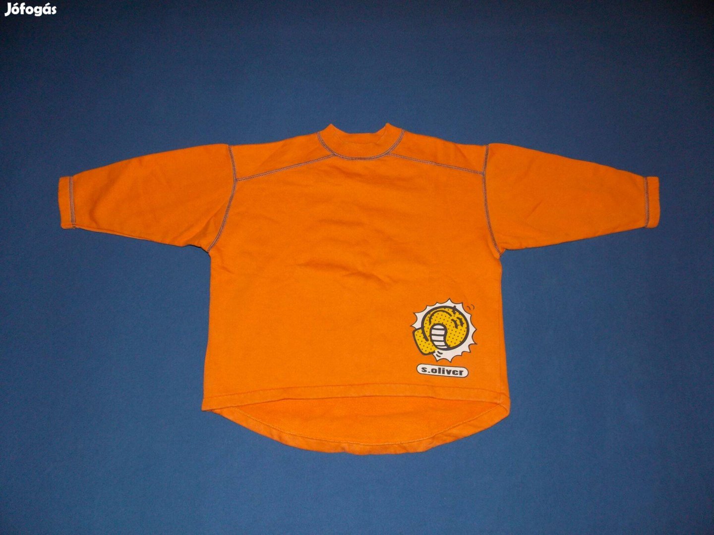 S Oliver Kids narancssárga pulóver 116-os, 5-6 éves fiúra