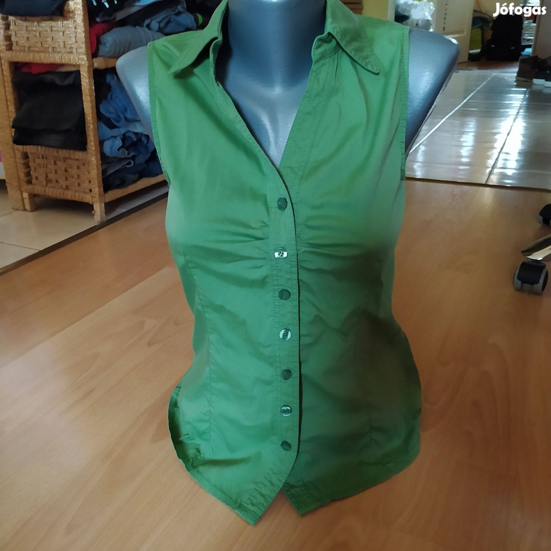 S.Oliver rugalmas zöld csinos női ing felső 36