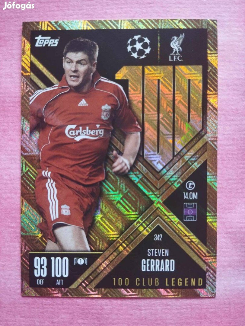 S. Gerrard (Liverpool) 100 Club Legends BL 2025 Extra focis kártya