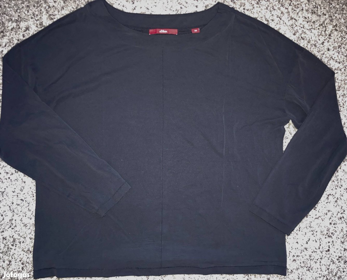 S. Oliver 38-as grafitszürke vékony lenge pamut női hosszú