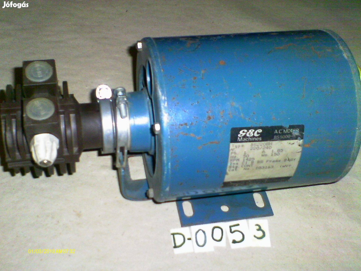 S & C Machines AC motor eladó ! (D-0053)