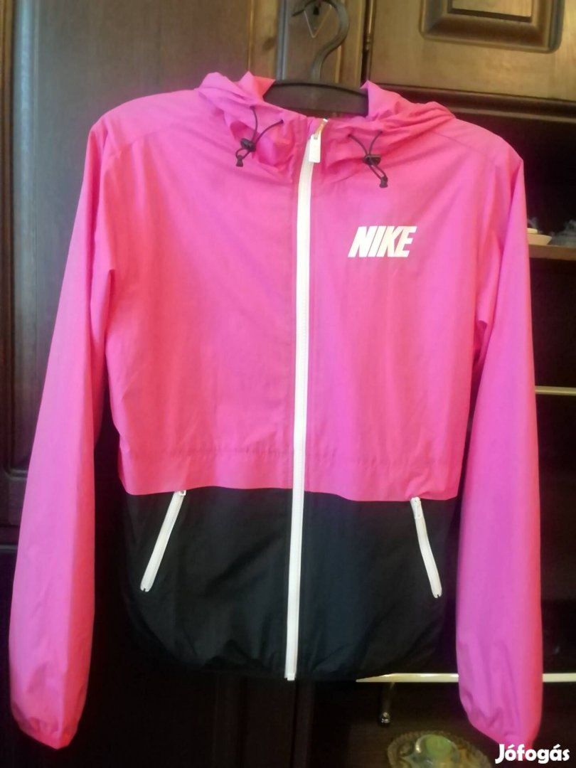 S-es Nike női, lányka sport, edző, futó cipzáros felső, kabát új áll. 
