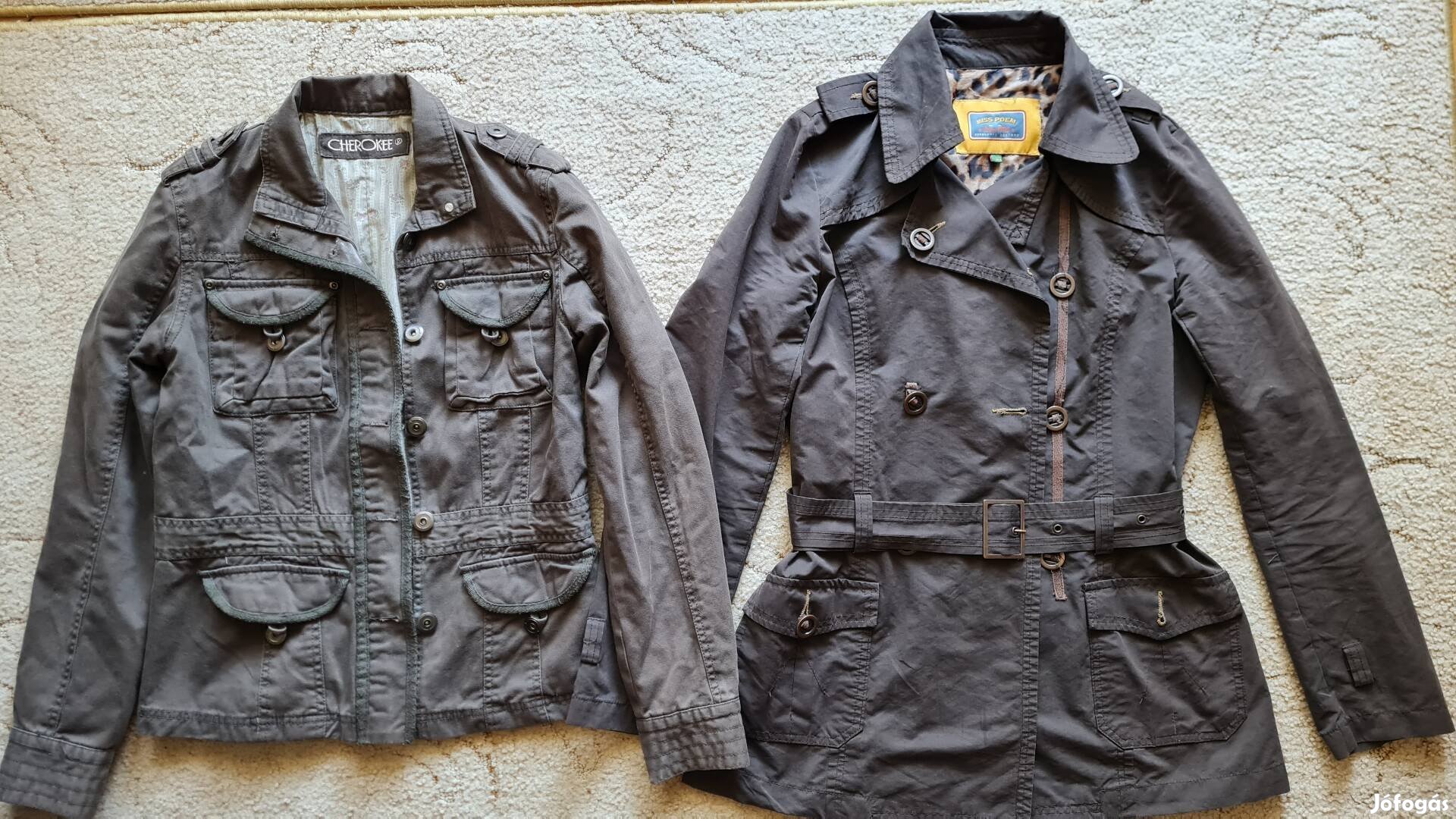 S-es - M-es átmeneti kabát dzseki, ill. ballonkabát.