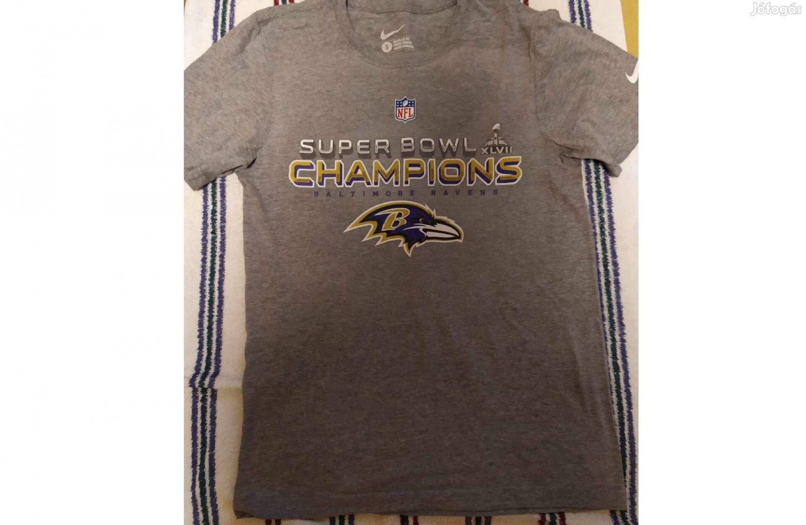 S méretű szürke, NFL Nike Baltimore Ravens póló