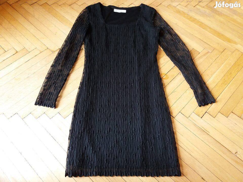 S női fekete alkalmi ruha