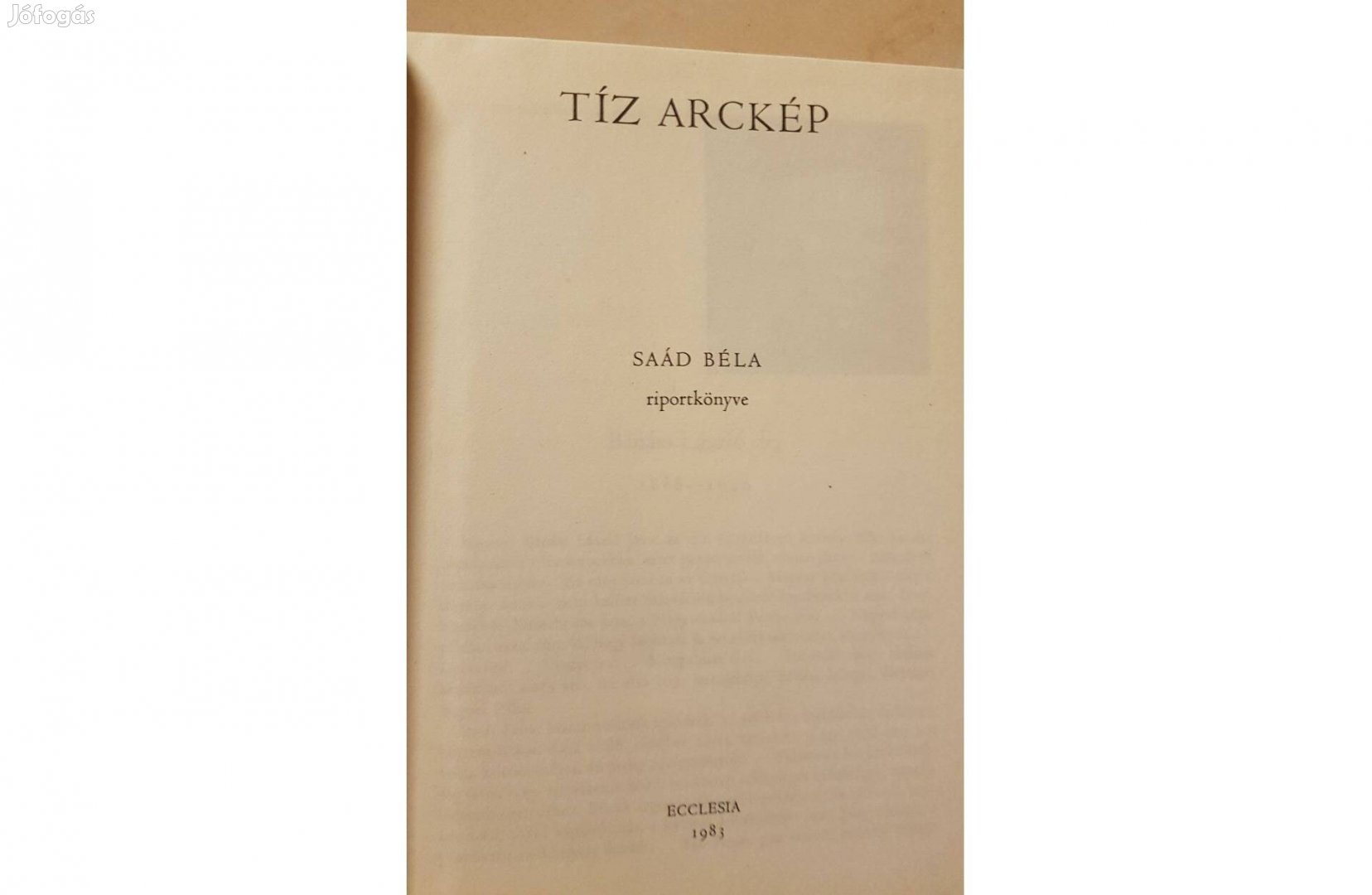 Saád Béla - Tíz arckép