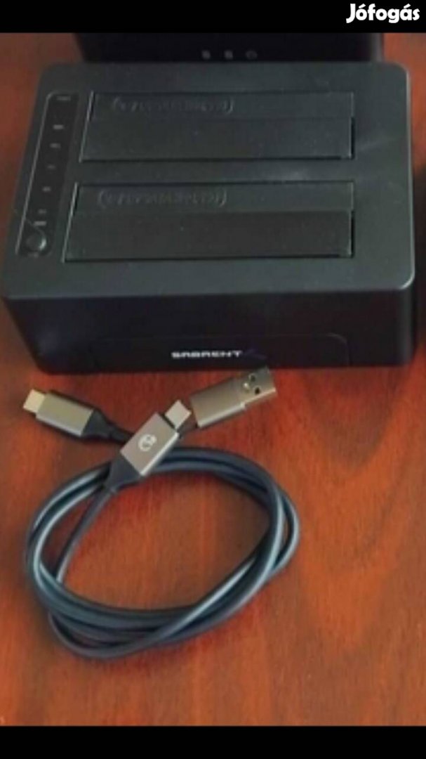 Sabrent SATA Dual Bay Hard Drive Dokkoló 2.5 3.5 HDD, SSD