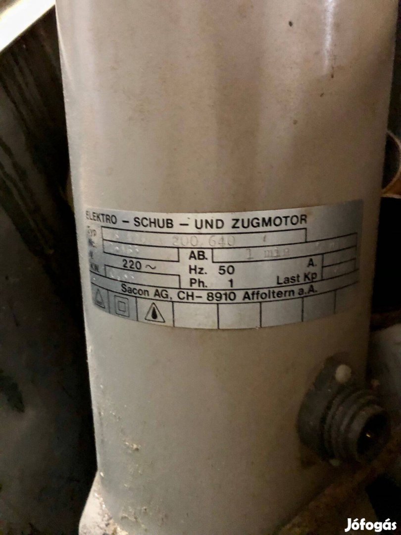 Sacon betegágyhoz való szívó- és fújómotor Schub und Zugmotor 200.640