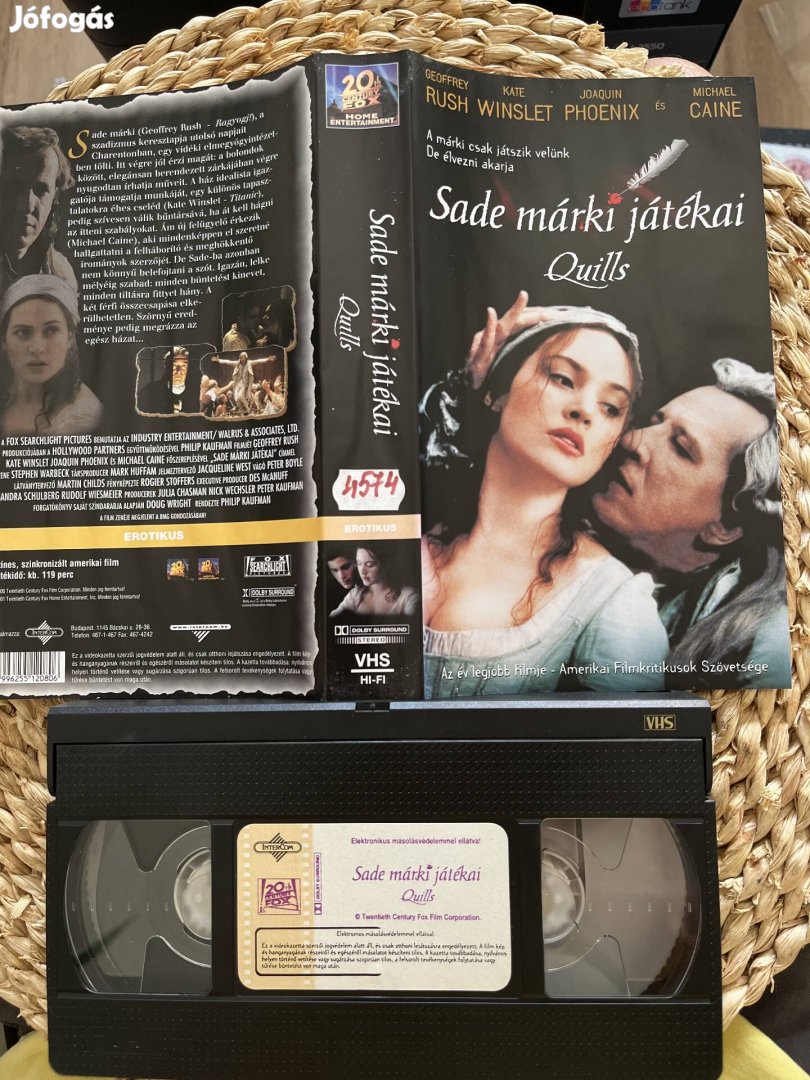 Sade márki játékai vhs