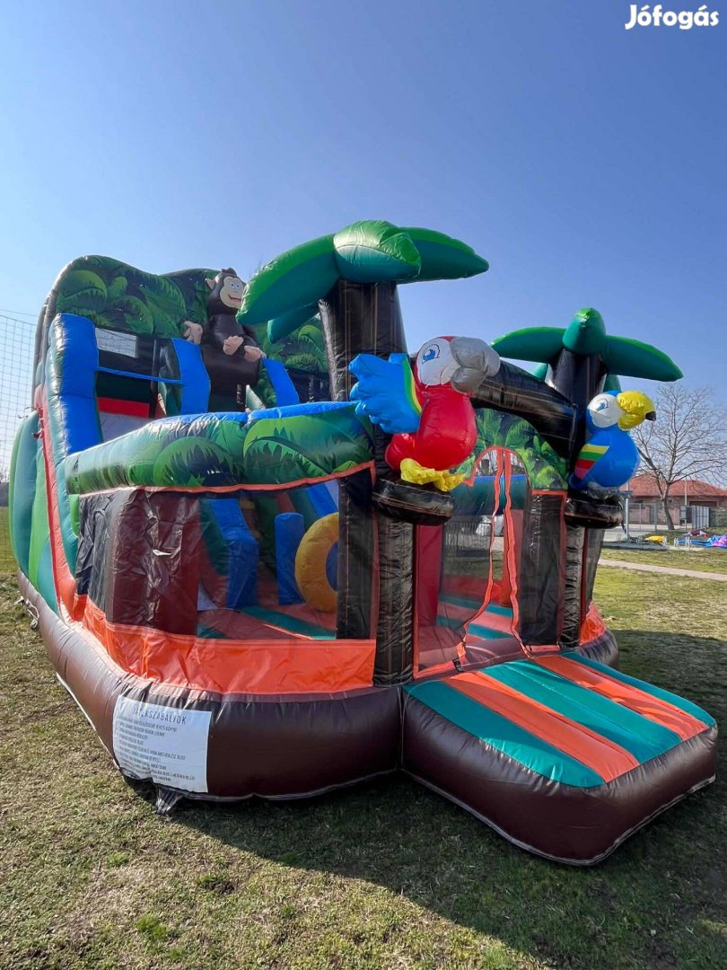 Safari dupla csúszdás légvár 8x4,5x5,2m