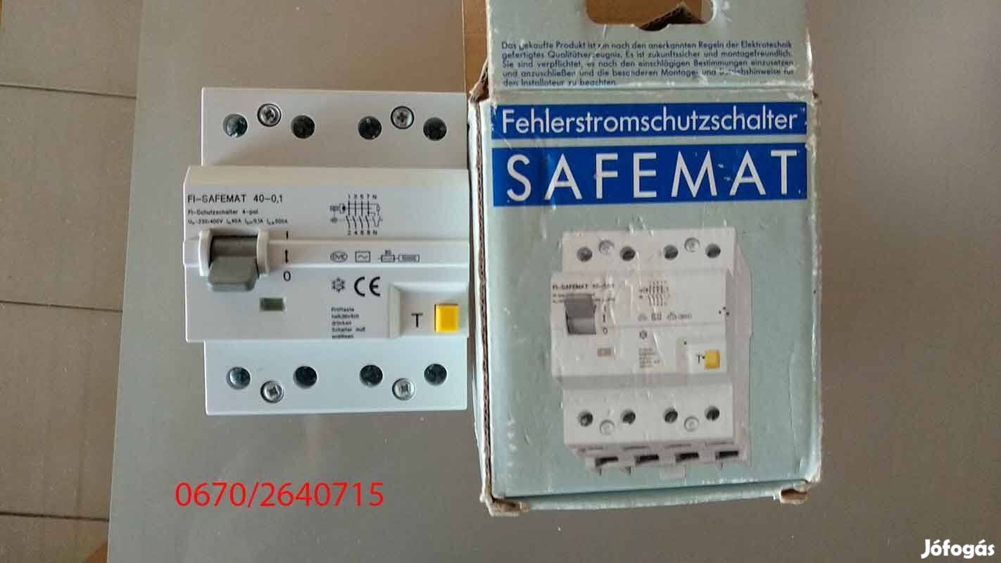 Safemat áramkör megszakító FI Relé 40A 3P+N új