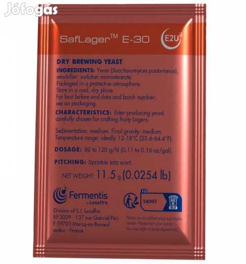 Saflager E-30 sörélesztő 11,5g   (5766)