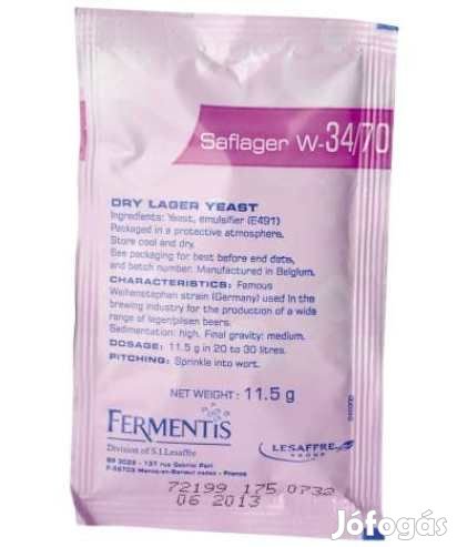 Saflager W34/70 sörélesztő 11,5g   (815)