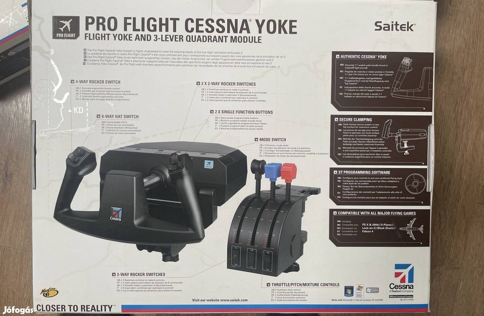 Saitek Pro Flight Cessna repülésszimulátor szett