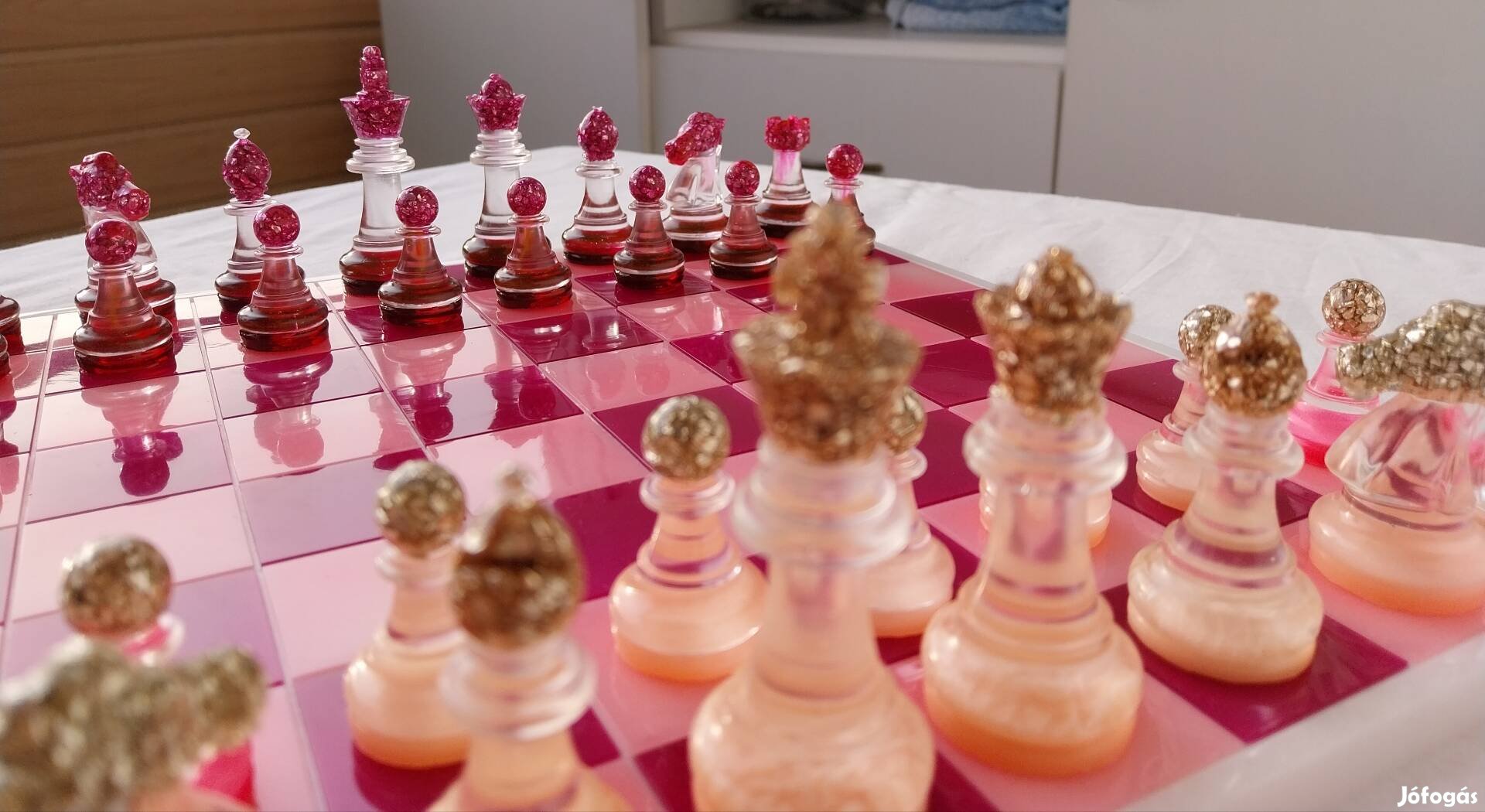 Saját készítésű sakk-készlet