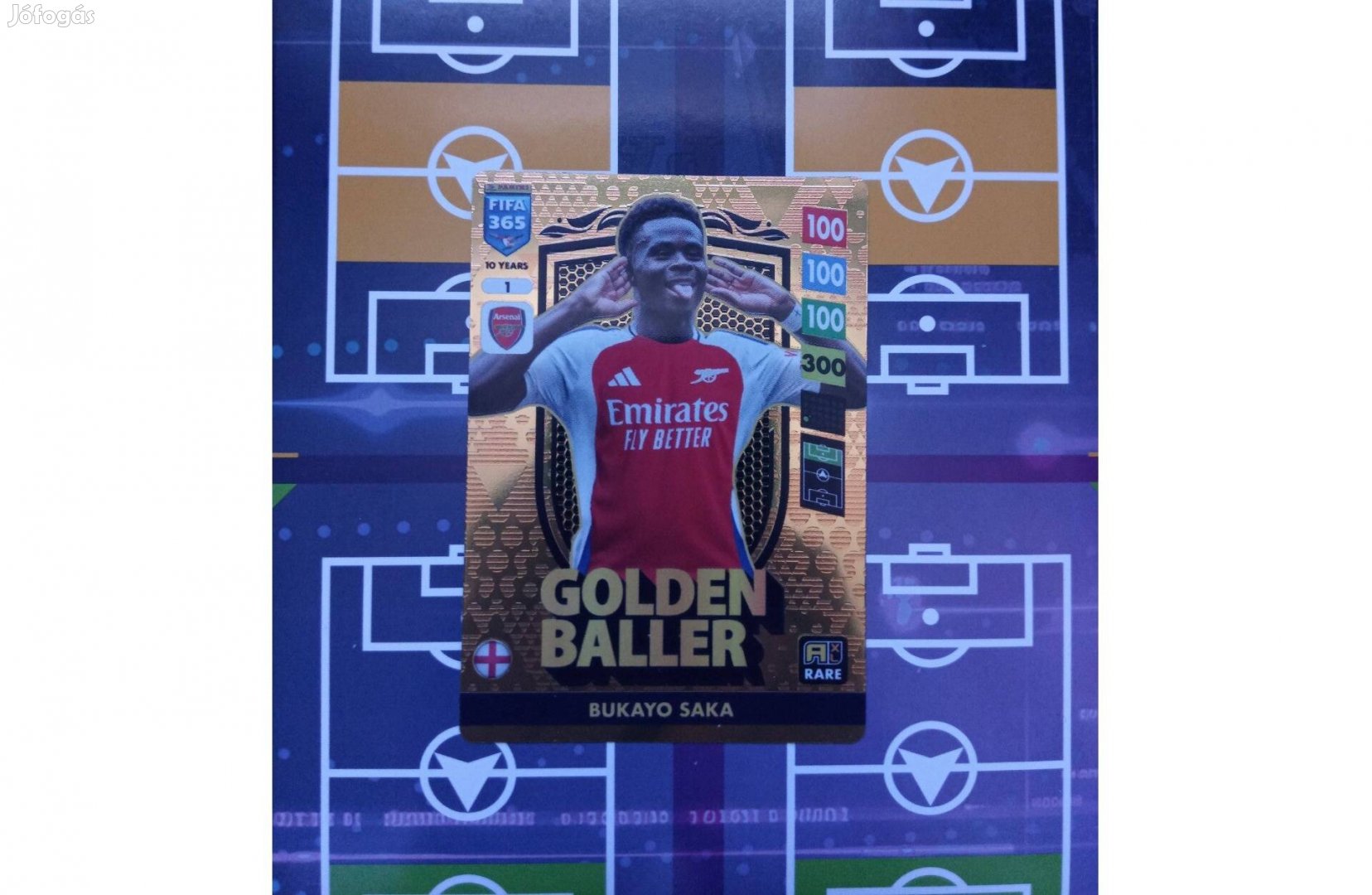 Saka (Arsenal) Panini Fifa 365 2025 Golden Baller Top Master kártya