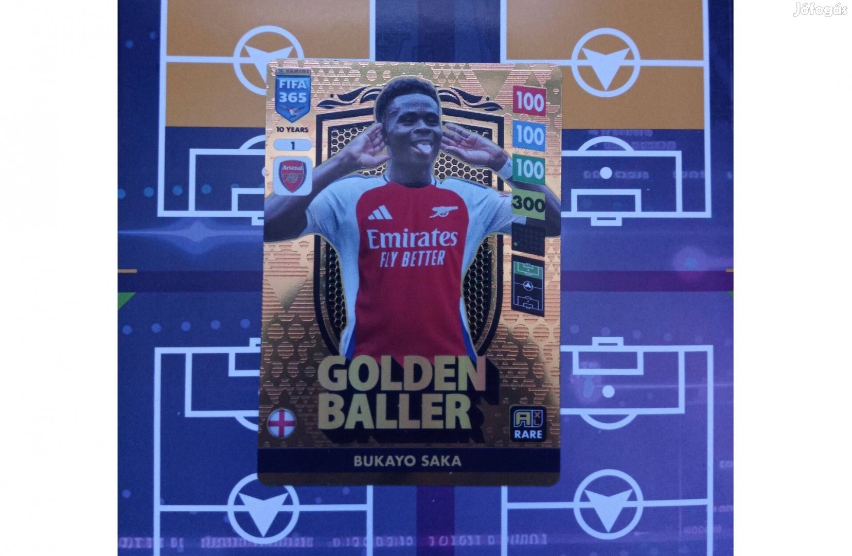 Saka Arsenal Panini Fifa 365 2025 Golden Baller kártya