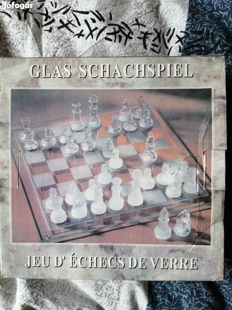 Sakk játék üvegből 