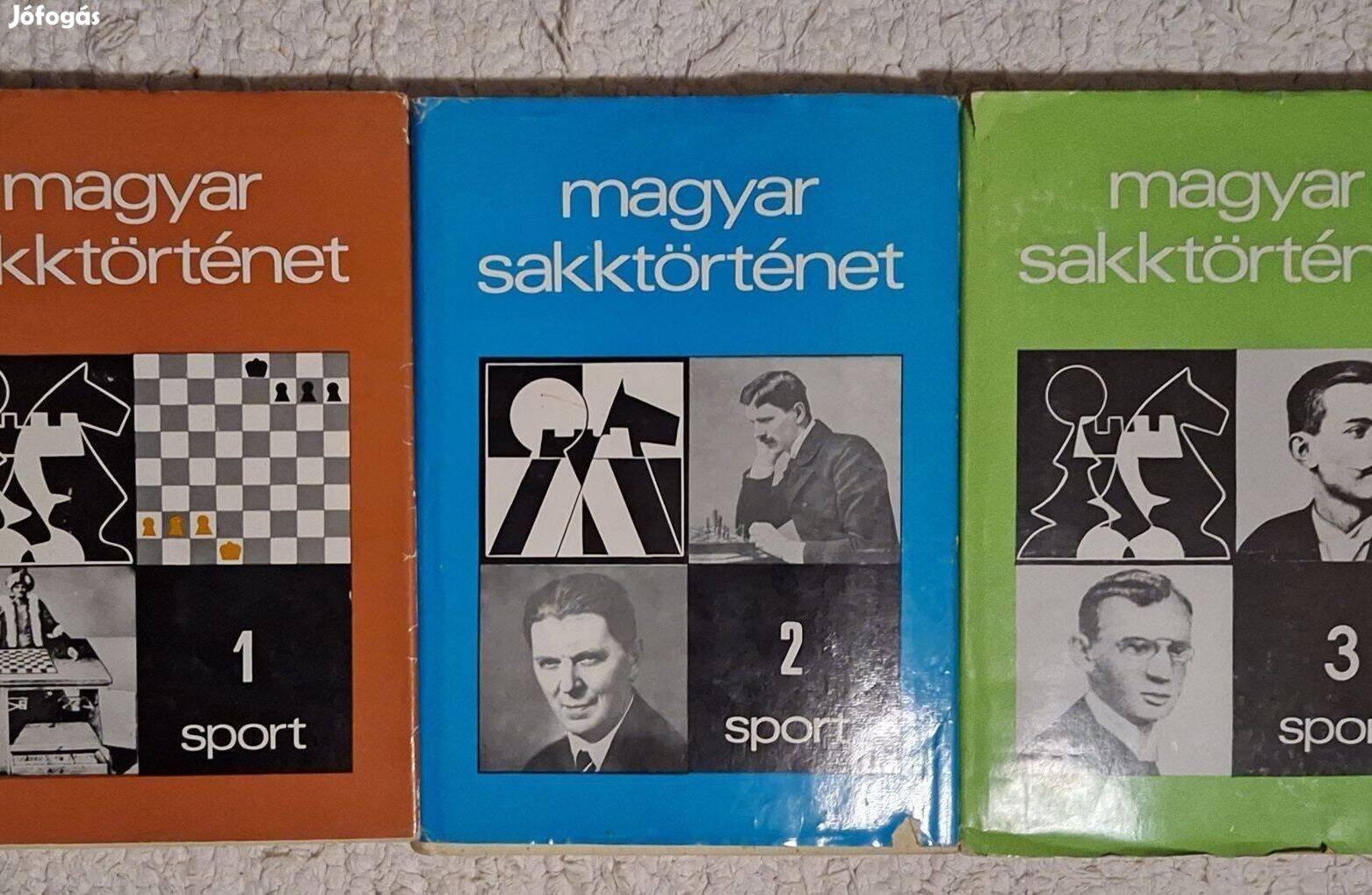 Sakk könyvek: Magyar sakktörténet 1-3.Barcza Gedeon, Földeák Árpád