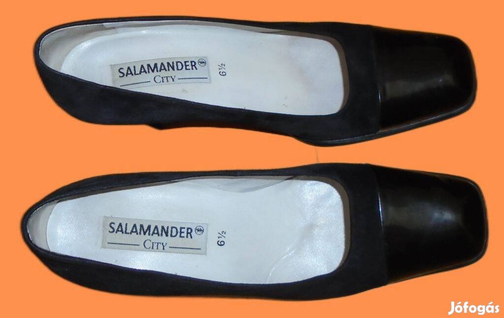 Salamander City elegáns fekete full bőr félcipő UK: 6,5 / 41