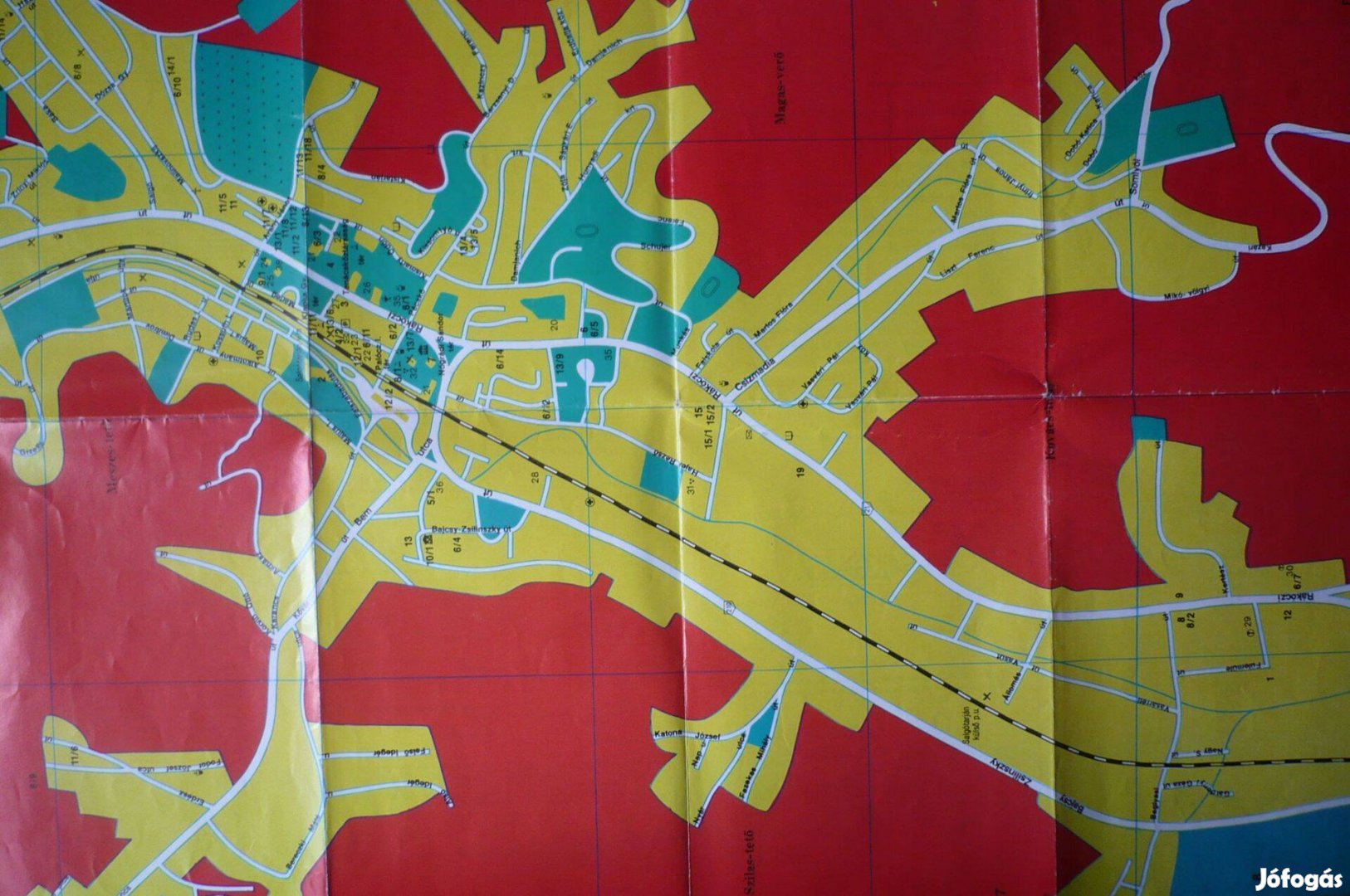 Salgótarján - Bevásárlók térképe régi, retro