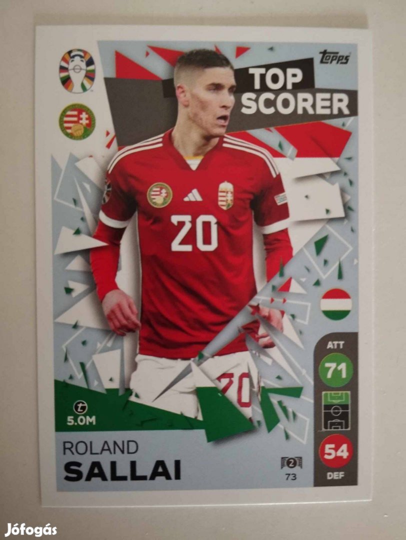 Sallai Roland (Magyarország) Lidl Euro 2024 Top Scorer focis kártya