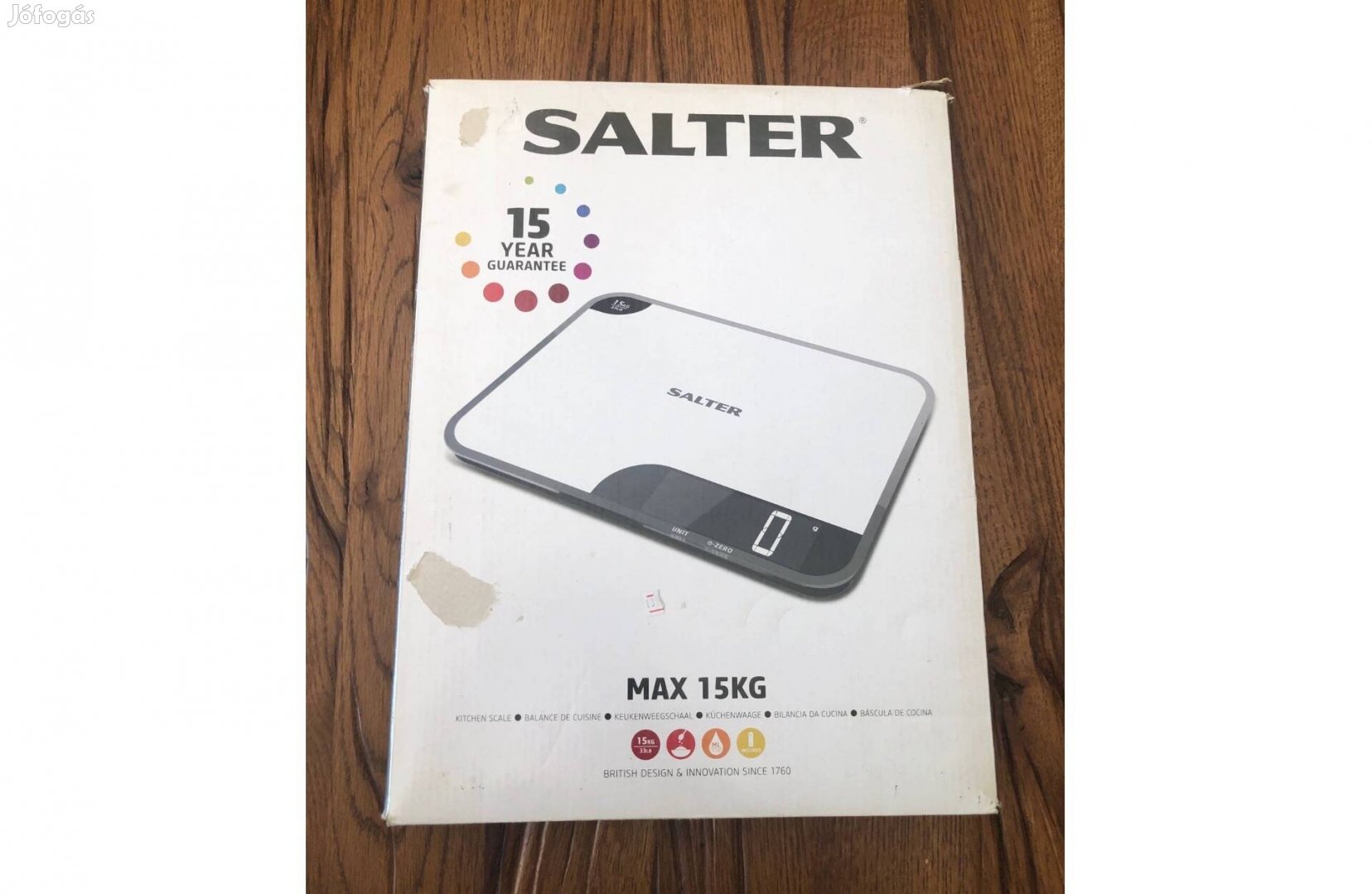 Salter konyha mérleg 15kg-ig mér