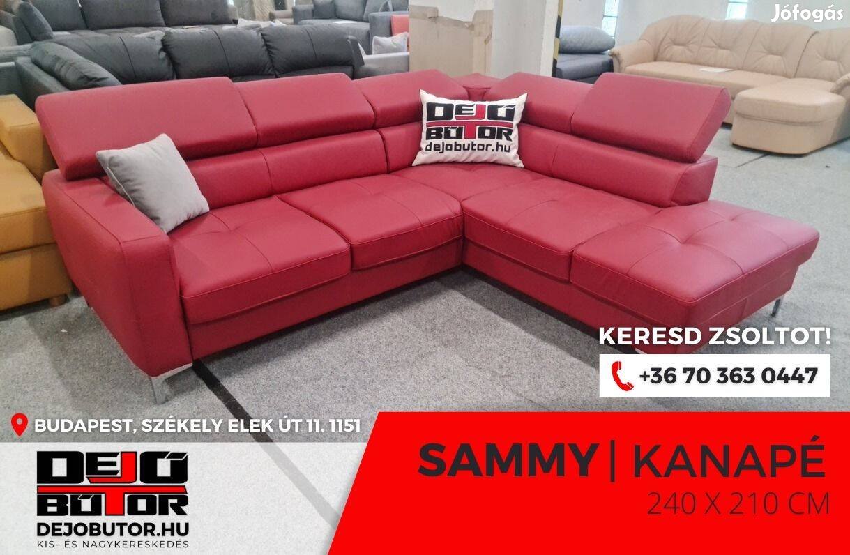 Sammy valódi bőr sarok kanapé ülőgarnitúra 240x210 cm