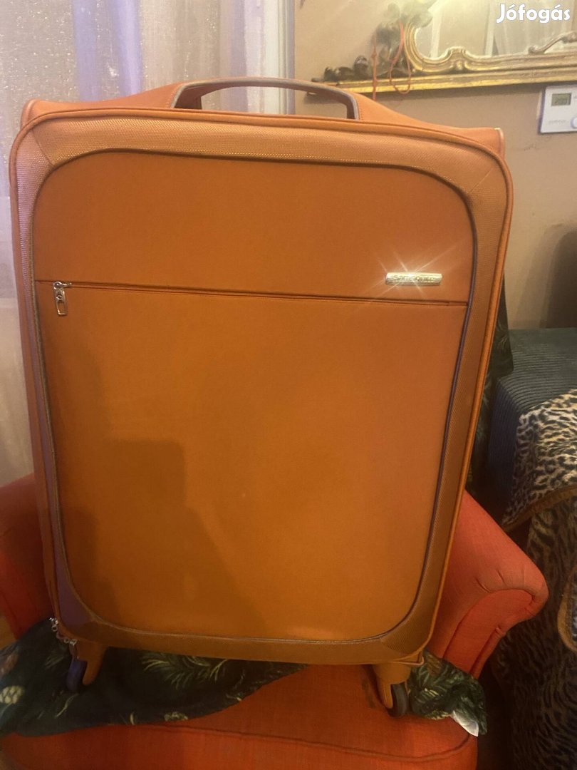 Samsonite orange bőrönd új 