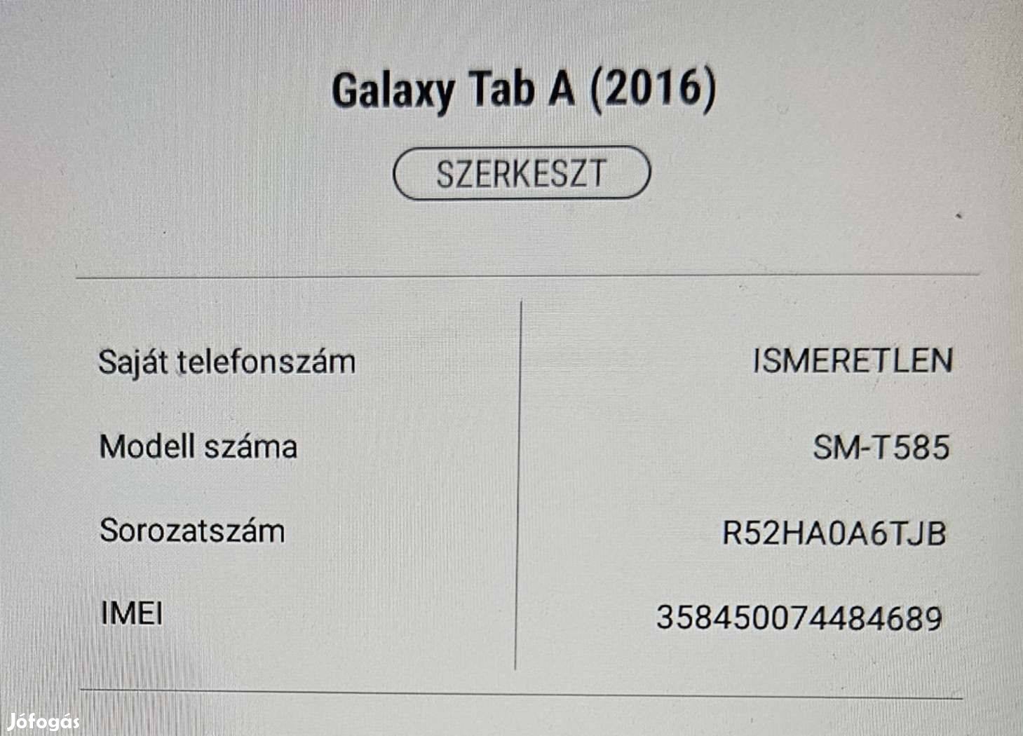 Samsung 10" Tab A6 2016 LTE !!