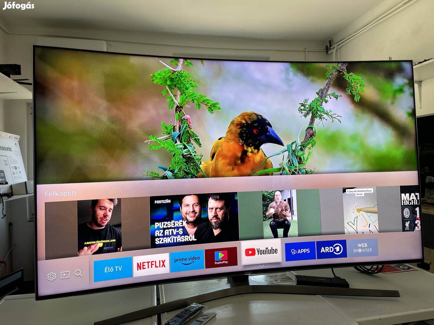 Samsung 165cm ívelt 4k smart tv számlával garanciával